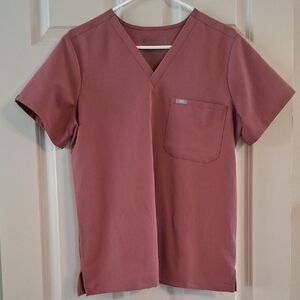 Figs Catarina One-Pocket Scrub Top - Mauve